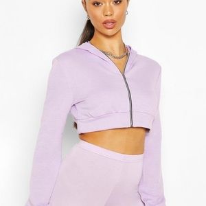 NEVER WORN!! Zip Through Cropped Hoody